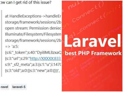 Laravel: file_put_contents() failed to open stream: Permission denied for Session folder - Solved